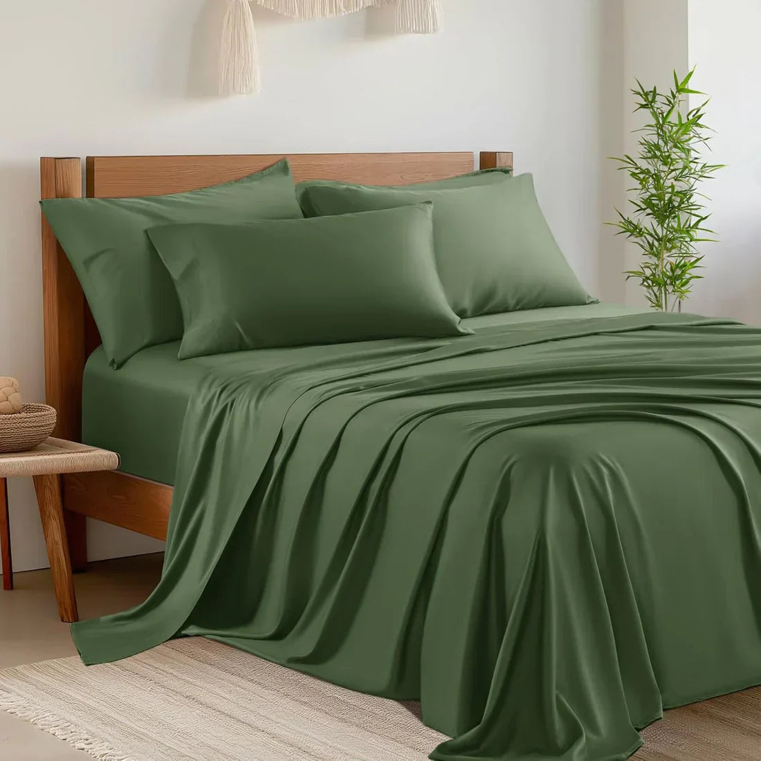 Set Completo da Letto in Fibra di Bambù
